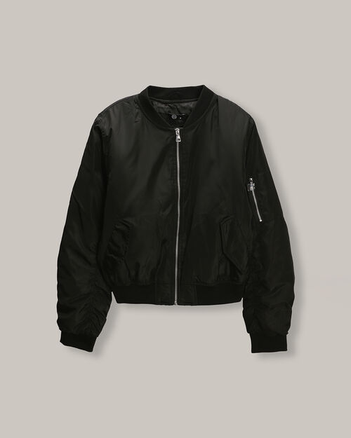 Bomber Satinada Negro
